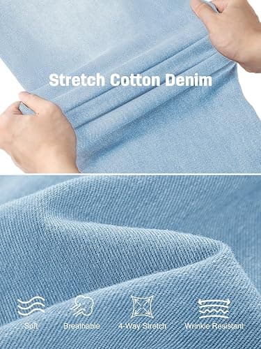 Prettyleaf Petite Women's 24"/26"/28"/30" Stretch Flare Jeans High Waisted Curvy Bootcut Denim Pants thumbnail 5