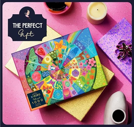 Elena Essex Puzzles 1000 Pieces - Spring Wheel, Jigsaw Puzzles 1000 Pieces, Spring Puzzle, Color Spring Summer Flower, Size 28 x 20 inches thumbnail 2