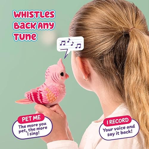 Little Live Pets My Really Real Talking Bird Toy & Cage - Rosie, Interactive Voice Repeating Toy, 20+ Sounds & Reactions, Talking Toys for Kids 5-7 thumbnail 5