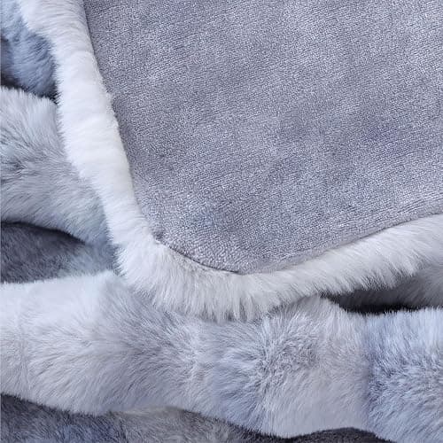 ORINOVA Tie-dye Blue Soft Comfy Throw Blanket for Couch Bedroom Faux Fur 50x60 Fluffy Blanket for Living Room Furry Bed Comforter Cozy Home Decor Gifts 860 GSM thumbnail 8