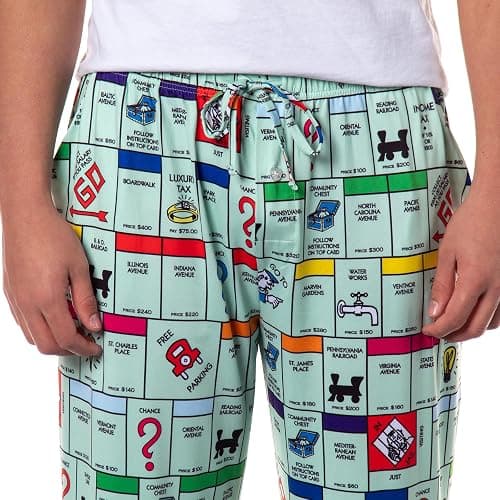 Hasbro Monopoly Pajamas Mens Game Board Lounge Sleep Pajama Bottom Pants Sleepwear thumbnail 3