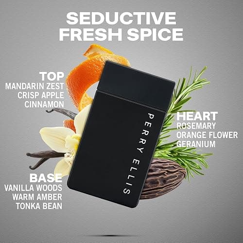 Perry Ellis Midnight Eau De Toilette Spray for Men - Mens Cologne, Long Lasting Perfume, EDT, Fragrance with Notes of Warm Woods, Cinnamon & Amber - 3.4 fl oz (100 mL) thumbnail 2
