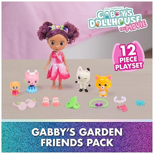 Gabby's Dollhouse: The Movie, Gabby's Garden Friends Pack with 6-Inch Gabby Doll, 4 Toy Figures & Accessories, Kids Toys for Girls & Boys Ages 3 and Up thumbnail 2