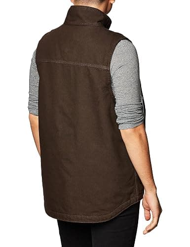 Carhartt Men's Loose Fit Washed Duck Sherpa-Lined Mock-Neck Vest thumbnail 5