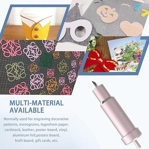 Audvln Premium Fine Point Blades，Deep Cut Blade and Housing for Maker, Explore, Air Series – Ideal for Cutting Metallic Leather, Genuine Leather, EVA Foam, Aluminum Foil, Magnetic Sheets (Pink) thumbnail 5