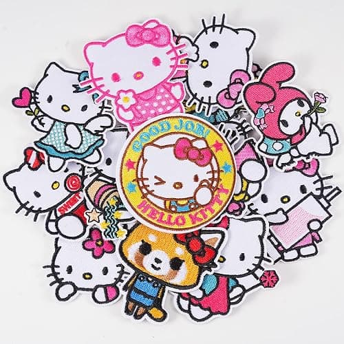 15PCS Cute Cartoon Cat Iron On Patches, Sew on/Iron on Applique Embroidered Patches for Hats, Backpacks,Shirt,Shoes thumbnail 8