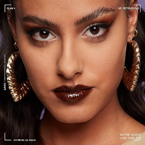 NYX PROFESSIONAL MAKEUP Butter Gloss Brown Sugar, Non-Sticky Lip Gloss - Lava Cake (Rich Brown) thumbnail 7