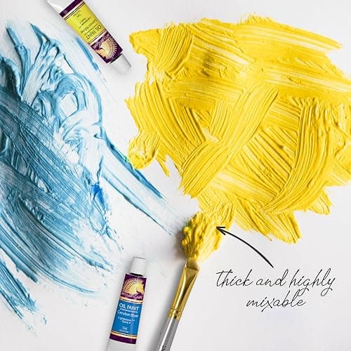 MyArtscape Oil Paint Set - 12 x 12ml Tubes - Lightfast - Heavy Body - Oil-based Vibrant Colors - High Pigment Load - Non-fading - Artist Quality Painting Supplies - Professional Craft Paints thumbnail 5