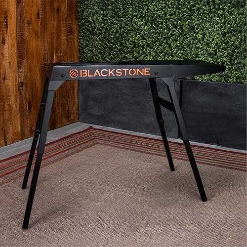 BLACKSTONE 5013 Collapsible 17” and 22” Tabletop Griddle Stand with Adjustable Legs and a Removable Side Shelf, Powder Coated Steel, Black thumbnail 2