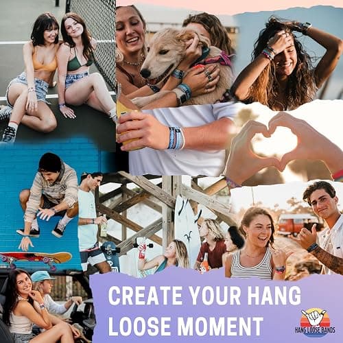 Hang Loose Bands - Coastal Bracelet for Men, Women & Teens - Comfy Tribal Print and Boho - Coastal Style Reversible Wristband thumbnail 9