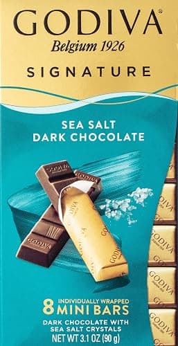 Godiva Signature Sea Salt Dark Chocolate Mini Bars - 3.1oz - Image 1