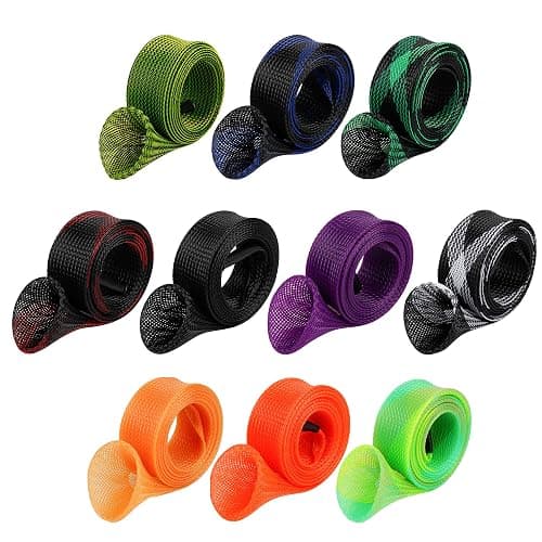 10Pcs Rod Sock Fishing Rod Sleeve Cover Protector Gloves Tools. Flat or Pointed End/Spinning or Casting Rods. Sea or Spinning Fishing Rod - Image 1