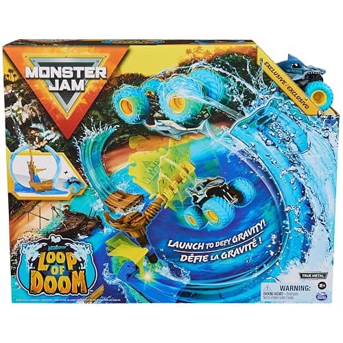 Monster Jam, Megalodon Loop of Doom Stunt Playset with Exclusive 1:64 Scale Die-Cast Monster Truck for Kids Toys for Boys Ages 3 4 5 6 and Up thumbnail 3