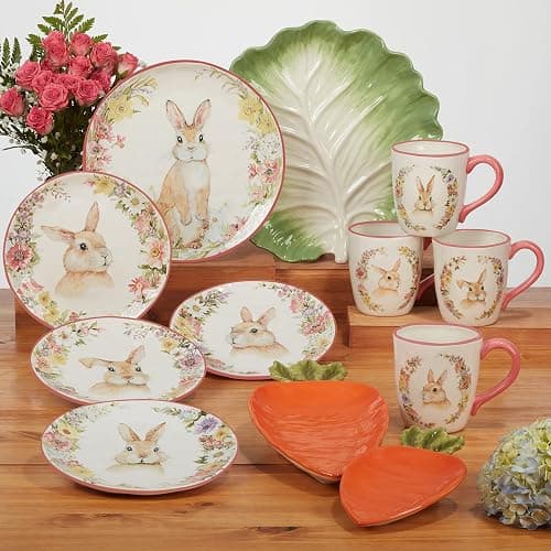 Certified International Easter Garden 16 pc Dinnerware Set, Service for 4, Multicolored thumbnail 2