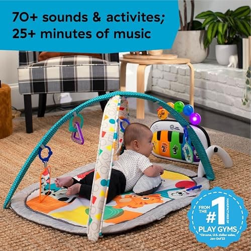 Baby Einstein, 4 in 1 Kickin' Tunes Spieldecke mit 70+ Geräuschen, 25+ Minuten Musik, Erlebnisdecke mit Klavier und Lichtern, Spielmatte mit Spielbogen abnehmbarem Babyspielzeug, ab der Geburt thumbnail 5