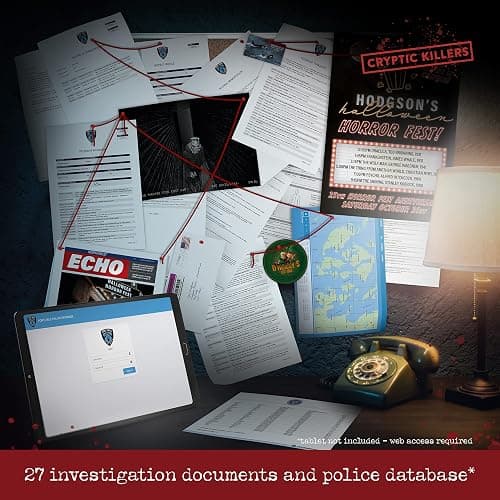 Cryptic Killers Unsolved Murder Mystery Game - Cold Case File Investigation - Detective Clues/Evidence - Solve The Crime - Individuals, Date Nights & Party Groups - Murder at The Movie Theater thumbnail 4