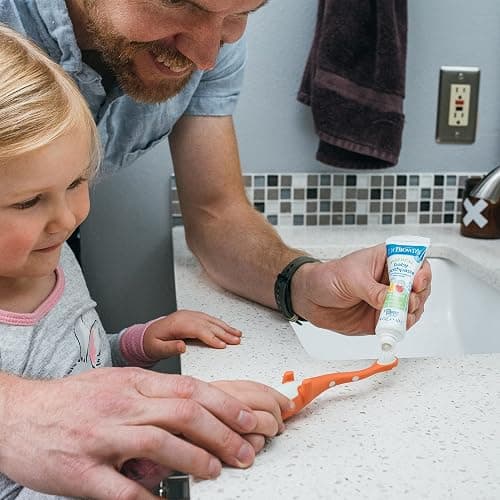 Dr. Brown's Baby and Toddler Toothbrush, Green and Orange Dinosaur 2-Pack, 1-4 Years thumbnail 7