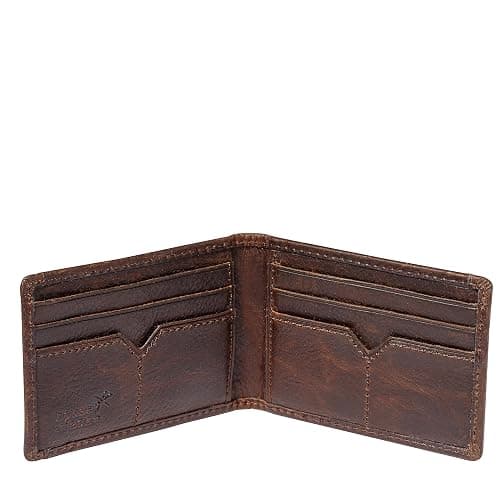 House of Jack Co. Deacon Bifold Money Clip Wallet for Men – Slim Front Pocket Leather Wallet with Metal Cash Clip, Exterior ID Window & Card Holder, Full-Grain Cowhide, Brown thumbnail 5