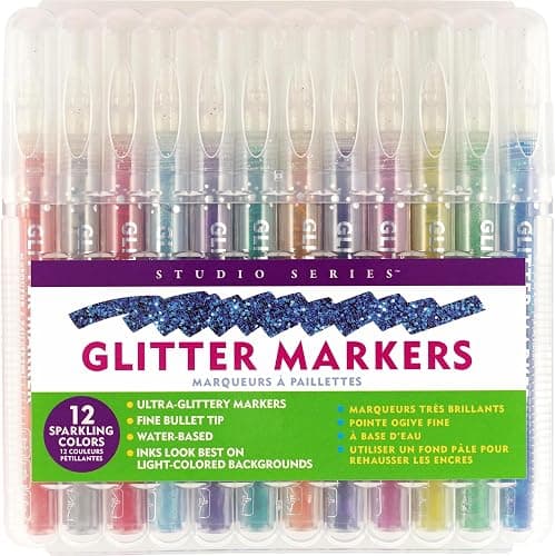 Studio Series Glitter Marker Set (12-piece set) - Image 1
