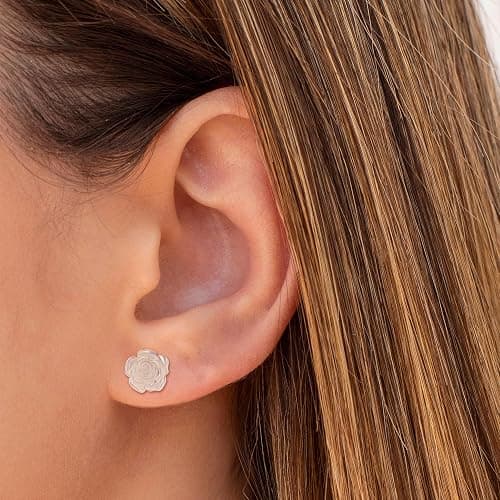 KASFREE Plastic Post Earrings for Sensitive Ears White Plastic Stud Earrings with Plastic Posts Hypoallergenic Plastic Earrings for Women thumbnail 8