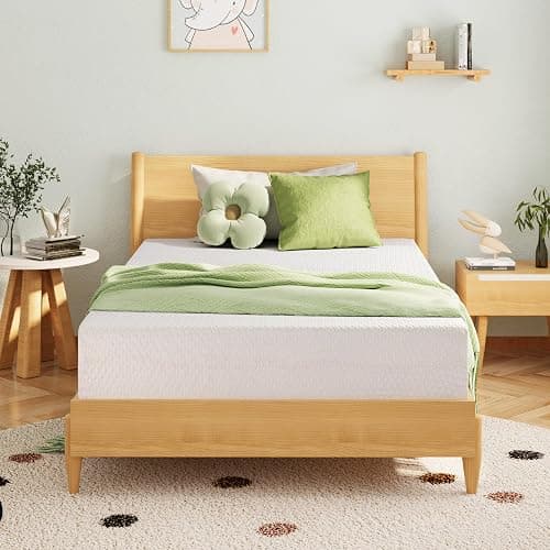EGOHOME 6 Inch Twin Mattress for Kids, Memory Foam Mattress with Cooling Green Tea Gel, Relieve Pressure with Medium Firm Support, CertiPUR-US Certified, 75''L x 38''W, White thumbnail 2