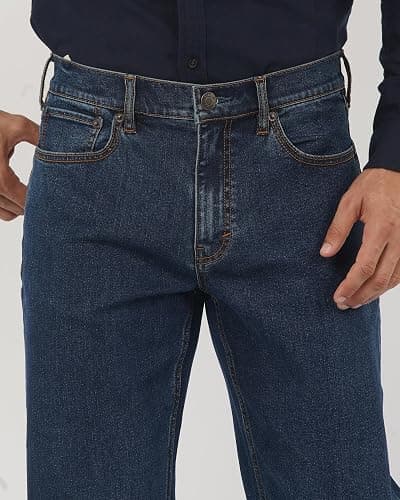 APUOR Men's Classic Relaxed Fit Flex Jeans Straight Loose fit Jeans thumbnail 5