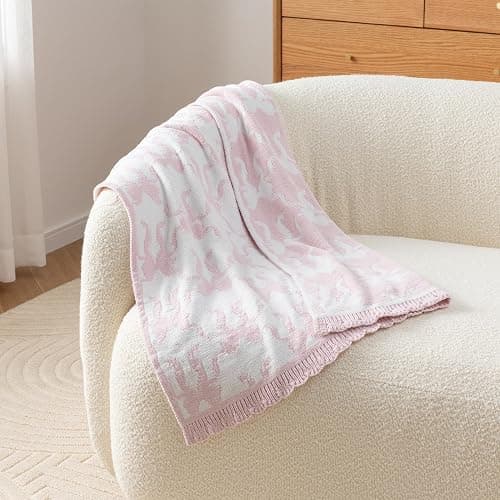 Berkshire Baby Blanket,Ultra-Plush Reversible Chenille Knit Toddler Blanket,Cute Pattern Nursery Crib Blanket,Ideal Baby Gift(30x40 Inches,Ribbon Bow White Pink) thumbnail 5