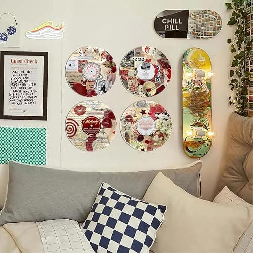 TracyArt Hippie Decor, Posters for Room Aesthetic - Y2K Decorations, Record Decor, 4 Pcs 12" thumbnail 5
