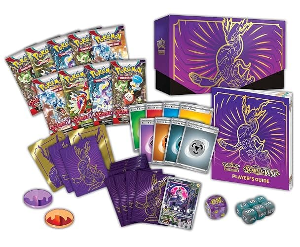 Pokémon TCG: Scarlet and Violet Elite Trainer Box - Miraidon Purple (1 Full Art Promo Card, 9 Boosters and Premium Accessories) thumbnail 6