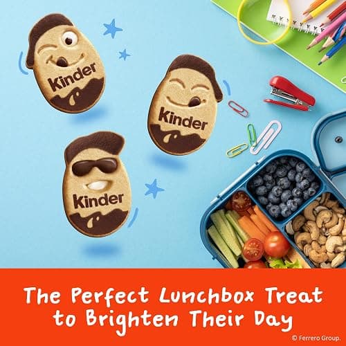 Kinder Kinderini Shortbread Cookies, Crunchy Biscuits Snack with Fun Expressions, Resealable Bag, 8.8 oz thumbnail 6