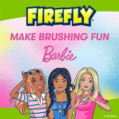 Firefly Kids Anticavity Natural Fluoride Toothpaste, Barbie, Bubble Gum Flavor, 4.2oz thumbnail 4