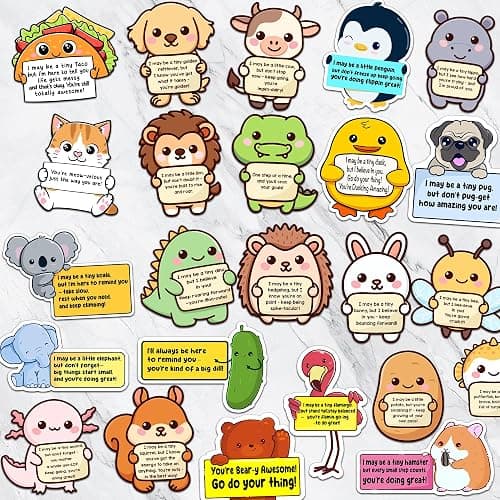 100PCS Emotional Support Animal Stickers by Puraesla– Affirmation Sticker Pack for Adults or Kids Cute Inspirational Buddies for Water Bottles, Laptops, Phones, Positive Quote Vinyl thumbnail 4