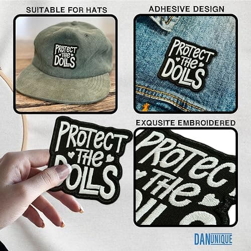 Protect The Dolls Patch Pride Month LGBTQ Queer Trans Rights Liberal Leftist Political Embroidered Patches for Caps, Bags, Backpacks, Hat, Jackets, Uniform DIY Gifts for Her Him 3 Inches thumbnail 2