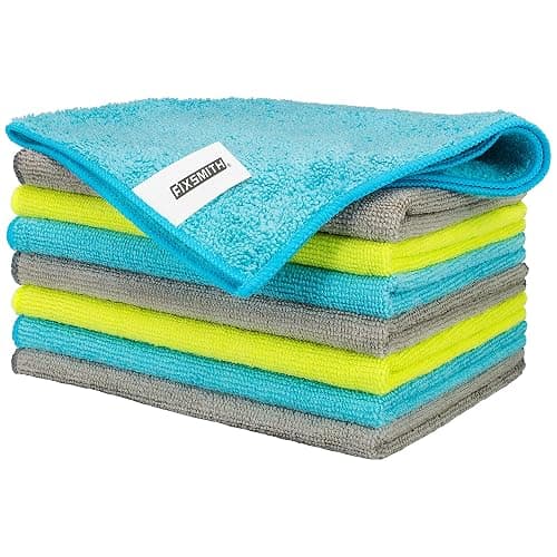 FIXSMITH Microfiber Cleaning Cloth - Pack of 8, Size: 12 x 16 in, Multi-Functional Cleaning Towels, Highly Absorbent Cleaning Rags, Lint-Free, Streak-Free Cleaning Cloths for Car Kitchen Home Office. - Image 1