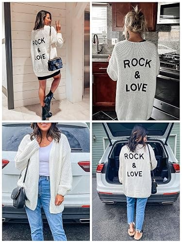 PRETTYGARDEN Women's Long Sleeve Open Front Knit Cardigans Sweaters Soft Loose Draped Coat Outerwear thumbnail 6