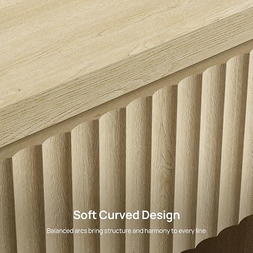 SICOTAS Night Stand with Large Drawer 24" Tall Fluted Modern Nightstands Wide Bedside Table for Bedroom Sofa Home Office, Nightstand with Spacious Storage Minimalist Design, Easy Assembly thumbnail 5
