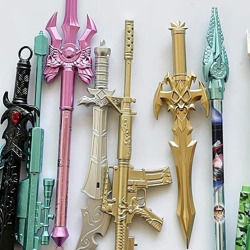 sencoo 24 pack Gel Pens Black Ink Sword Creative Stationery Pens Students Prize Children Gift Christmas Birthday School Boy Present thumbnail 5