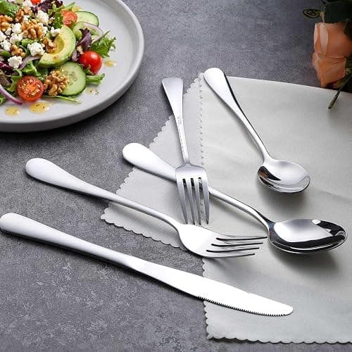LIANYU 20 Piece Silverware Flatware Cutlery Set, Stainless Steel Utensils Service for 4, Include Knife Fork Spoon, Mirror Polished, Dishwasher Safe thumbnail 6