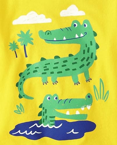 The Children's Place Baby-Boys and Toddler Dinos,Animals,Cars Short Sleeve Graphic T-Shirts,4 Pack thumbnail 5