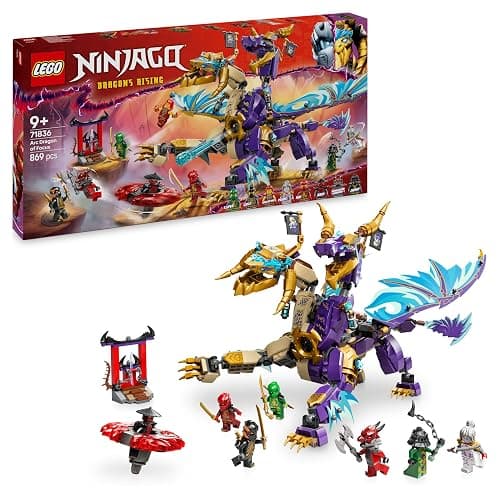LEGO NINJAGO Arc : le dragon de la concentration - Jeu de construction interactif pour garçons, filles dès 9 ans - Toupie Spinjitzu, 8 minifigurines - Cadeau pour fans du Soulèvement des Dragons 71836 - Image 1