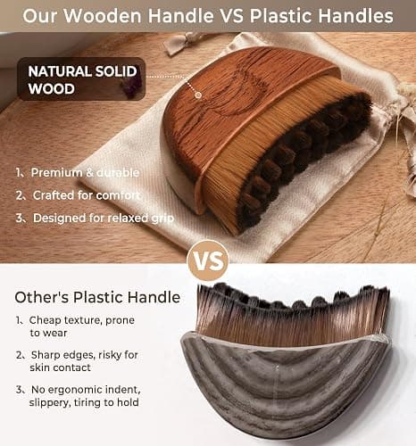 Lymphatic Contour Face Brush - Wooden Face Brush for Lymphatic Drainage - Facial Sculpting Guasha Dry Brushing Massage Tool - Contour Glow Brush Lymph Drainage Depuff Lift Brushes for Face Neck Chin thumbnail 3