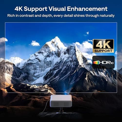 Aurzen EAZZE D1G Official Google TV 4K Supported Smart Projector with WiFi & Bluetooth, Auto Focus & Keystone, Dolby Audio, Zoom, Native 1080P Portable Mini Movie Projector for Home & Outdoor - Google TV System thumbnail 2