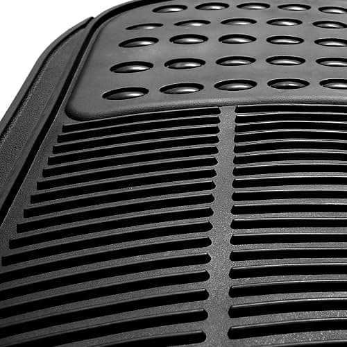 FH Group Car Floor Mats - Heavy-Duty Rubber Floor Mats for Cars, Universal Fit Rear Set, Trimmable Automotive Floor Mats, ClimaProof Floor Mats For Most Sedan, SUV, Truck Floor Mats Black thumbnail 6