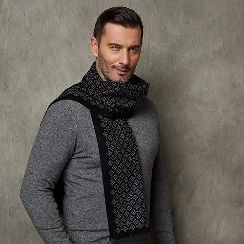 CUDDLE DREAMS Men's Silk Scarves for Winter, 100% Mulberry Silk Brushed, Luxuriously Soft & Warm, Decent Box Packed thumbnail 9