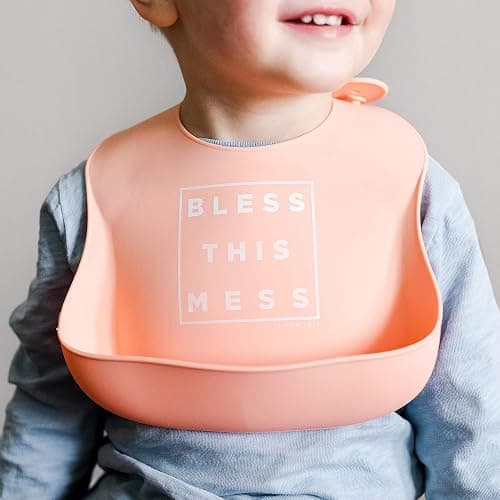Simka Rose Silicone Bibs for Babies & Toddlers Soft Silicone Baby Bib for Girls&Boys Adjustable Silicone Baby Bibs with Pouch thumbnail 3