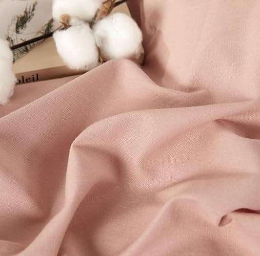 SAPHREAS Dusty Rose Duvet Cover Set 100% Washed Cotton Super King Size 3Pcs 8 Corner Ties Modern Solid Bedding Soft 1 Duvet Cover with Zipper 2 Pillow Shams, Comforter Not Included thumbnail 7