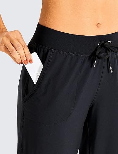 CRZ YOGA Women's Lightweight Workout Joggers 27.5" - Travel Casual Outdoor Running Athletic Track Hiking Pants with Pockets thumbnail 7