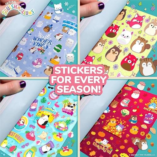 Original Squishmallows 2000+ One of a Kind Sticker Book, 43 Sticker Sheets, Kawaii Squishmallows Stickers for Water Bottle, Notebooks, Party Favor Bags, Cute Stickers & Sticker Books for Kids Ages 4-8 thumbnail 6