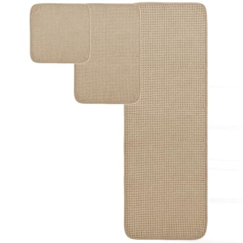 POLYTE Oversize, 60 x 30 in., Quick Dry Lint Free Microfiber Bath Towel Set, 6 Piece (Waffle Weave) thumbnail 4