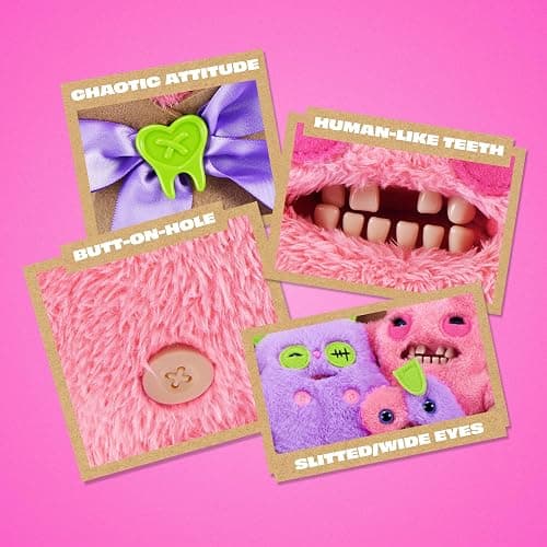 Fuggler Bouquets: 2x9 Inch + 1x3.5 Inch Plush Toy Set (Rabid Rabbit, Sir Nobbynuts, Nobbybits) by ZURU, Funny Ugly Monster Design, Unique Gift for Collectors thumbnail 7